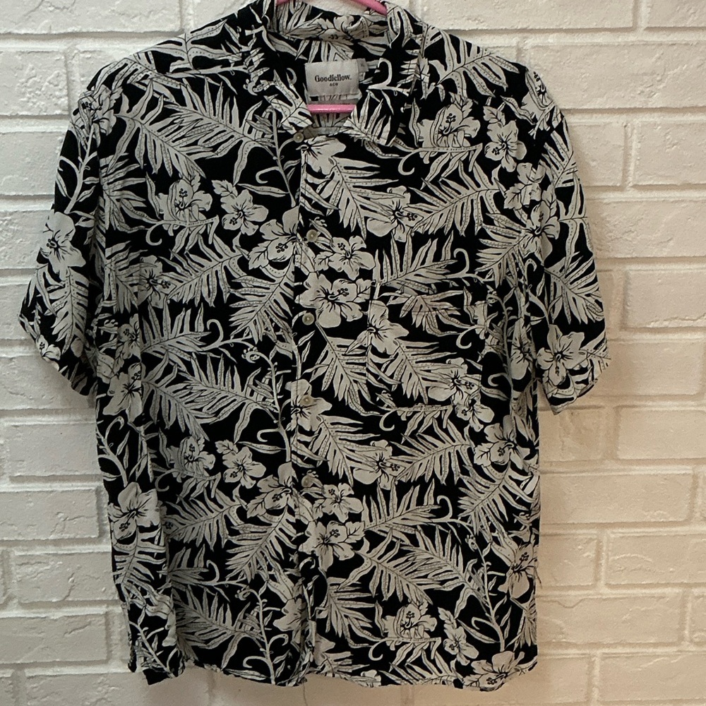 Good-fellow & Co Men’s Floral Print Beach Vibe Short Sleeve Casual Shirt Sz XL